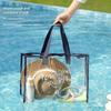 Cosmetic Pouch Beach Tote - Lightweight Beach Bag With Phone Pouch Waterproof Foldable Tote Bag For Beach, Pool, Vacation