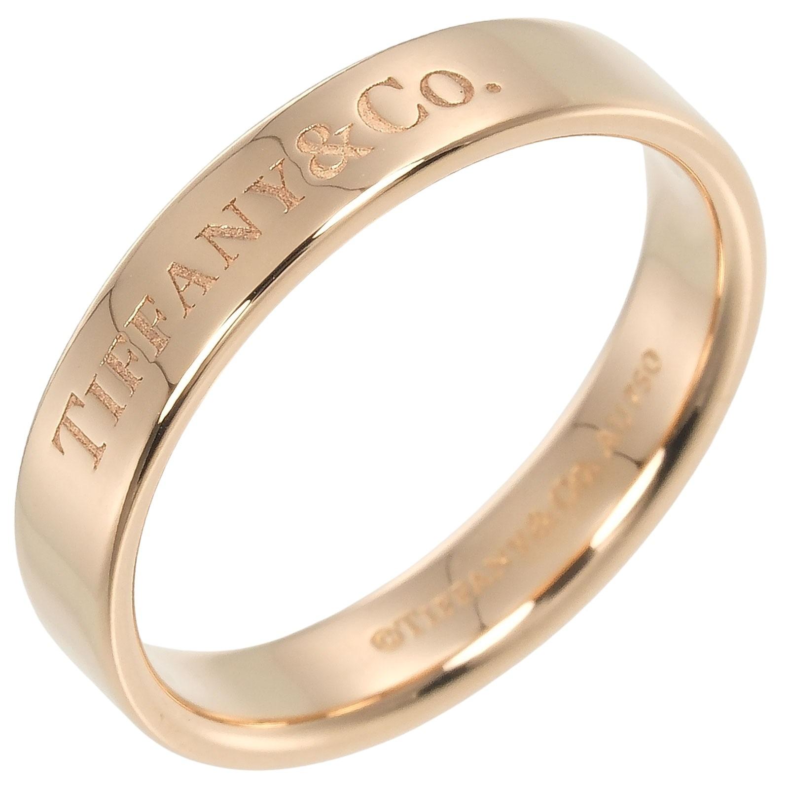 

TIFFANY&Co. Плоске кільце-обручка 0,2 модель K18 рожеве золото #6,8(Розмір США) 4.5г Жіночий Вживаний