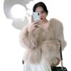 New imitation raccoon fur woven fur coat women's short thickened fox fur coat light small man