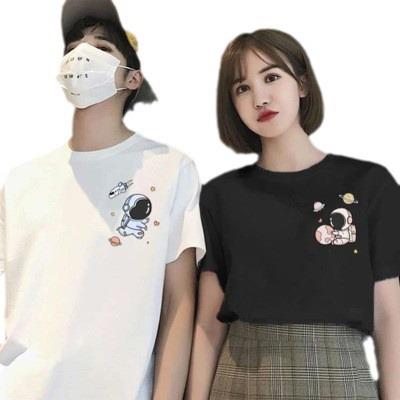 Couple clothing summer clothing new trend ins spring and summer loose Korean version short-sleeved T-shirt Hong Kong style student clothing