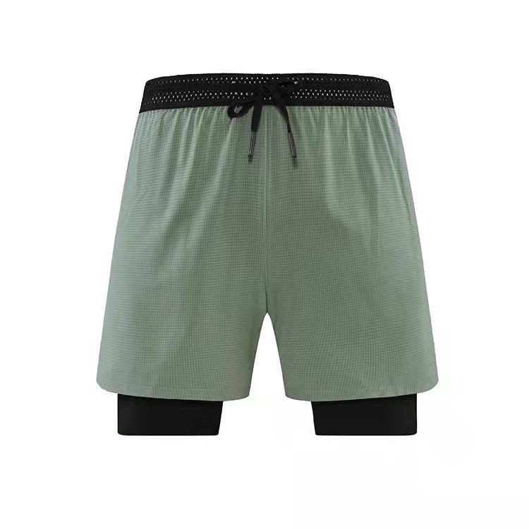 2023 Quick-Drying Men's Double-Layer Running Shorts – Anti-Exposure Fitness Jogging Pants