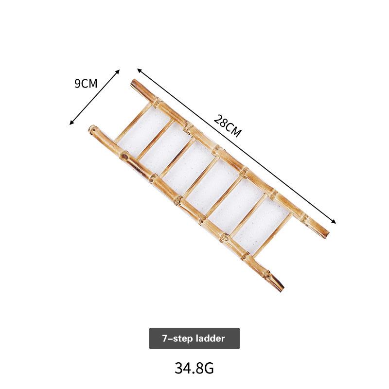 Japanese sashimi decorations Sushi bamboo chops Artistic conception flowers plants Seafood pose making sushi boat rice mold-B