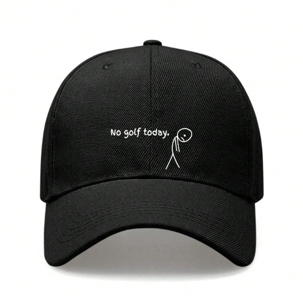 [Casual Baseball Cap] "No Golf Today" Printed Cap, Unisex Curved Brim, Adjustable & Breathable, Ideal for Golf Lovers Daily Outdoor Use
