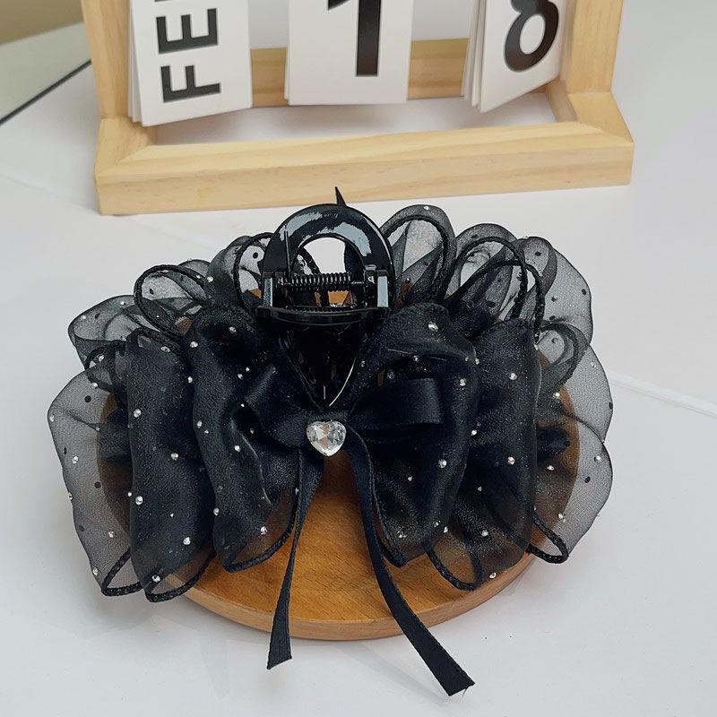 Heart Bow Starry Cloud Luxury Hair Clip - Slimming Effect