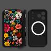 Etui do iPhone 17 Pro Max Kolorowy Wzór Malarstwo Olejne Kwiaty Róż Magnetyczne Dla Magsafe Miękkie Etui Do iPhone 16 15 14 13 Pro Max 17E 16E