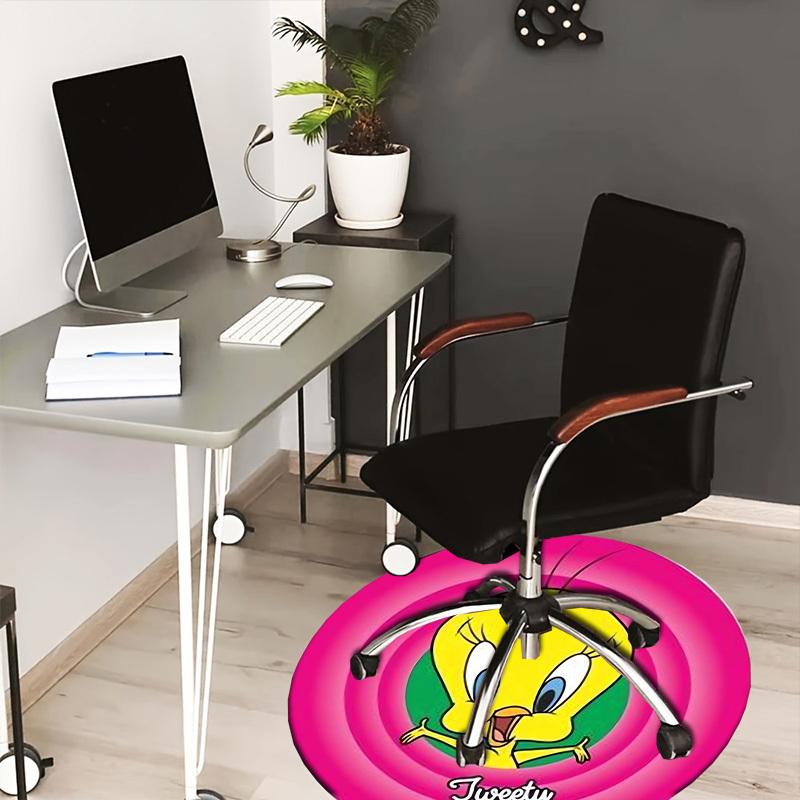 

1pc Tweety Bird Round carpet, Made of Polyester,Perfect for Decorating Office Chairs, Living Rooms,fplt136 80cm by 80cm