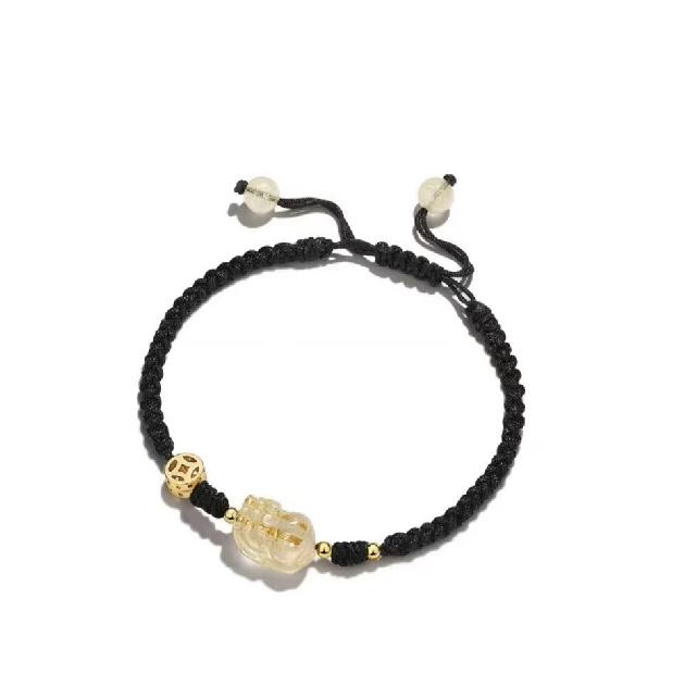 

Couple s bracelet set: natural golden rutilated quartz Pixiu bracelet, men s Pixiu hand rope jewelry, gift for women, trendy Pixiu Men s Bracelet