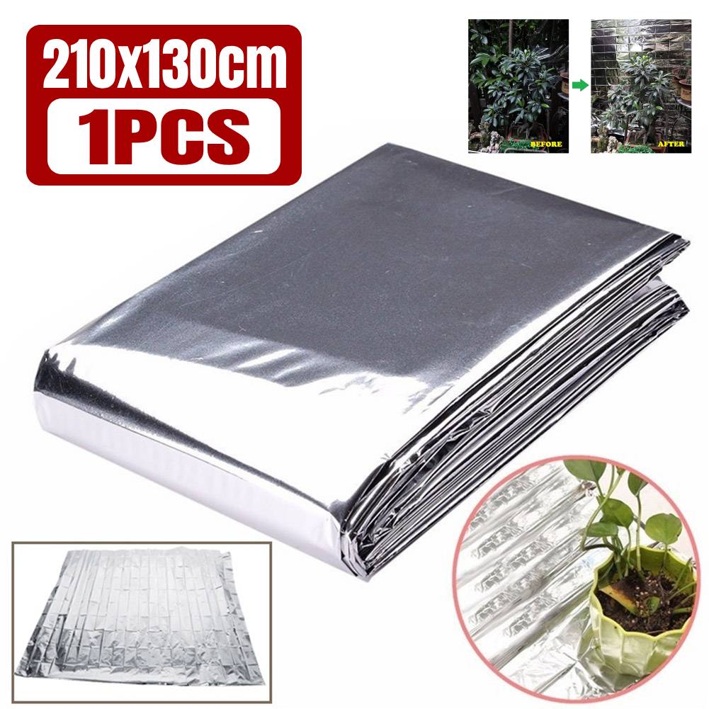 1-10Pcs PETP Reflective Film 210x130cm for Plant Grow Tent Garden Greenhouse Covering Foil Sheets Agriculture Planting Accessory 210X120cm