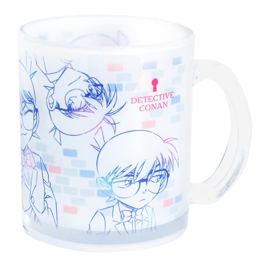 Conan Line Art Stylish Made in 034190 "Detective Conan" Mug, Glass, Approx. 320ml, Design, Tableware, Gift, Japan,