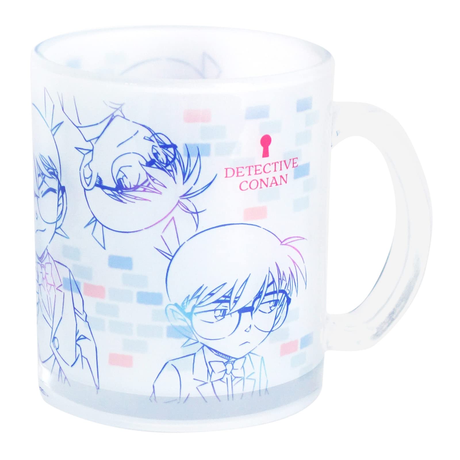 

Conan Line Art Stylish Made in 034190 Detective Conan Mug, Glass, Approx. 320ml, Design, Tableware, Gift, Japan,