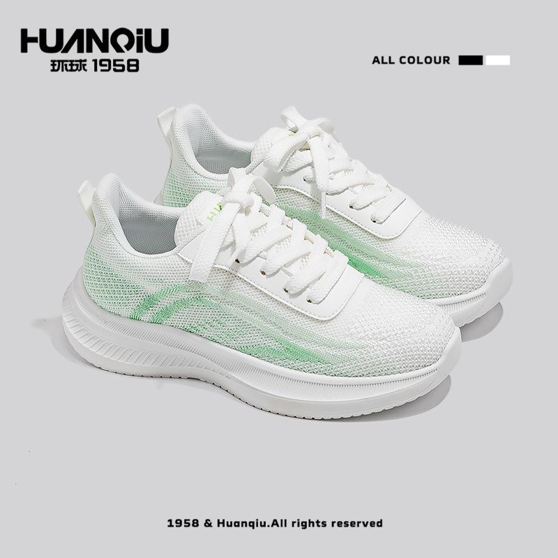 Global mesh fly-woven shoes 22 summer new breathable thick-soled height-increasing casual sports walking shoes