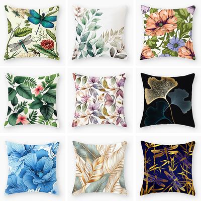 Funda de Almohada Nueva de Flor Hoja, Funda de Almohada Súper Suave para Sofá de Casa, Cojín de Cabecera, Cintura de Oficina