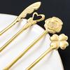 Coffee Tea Stirring Spoon Stainless Steel Dessert Spoon, Gold (BPA Free, No FDA)