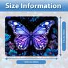 1Pcs Purple Butterfly Floral Print Car Trunk Mat Non-Slip Heavy-Duty Cargo Liner for SUVs Sedans Trucks  Protects Against Pets Protective Cover