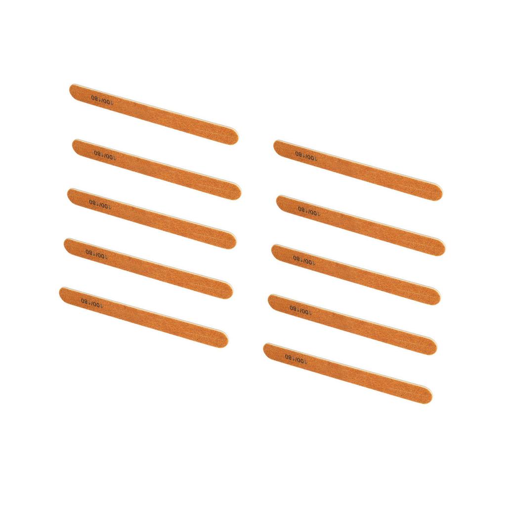 10pcs Nail File Professional Wood Core Reusable Double Sides Washable Grit Nail Files for Acrylic