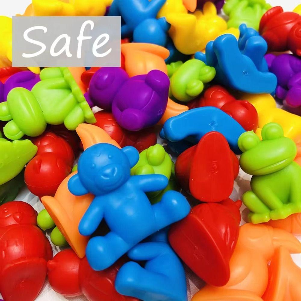 Counting Dinosaur Color Matching Game Plastic Educational Color Sorting Bowl Toy  Kids Preschool