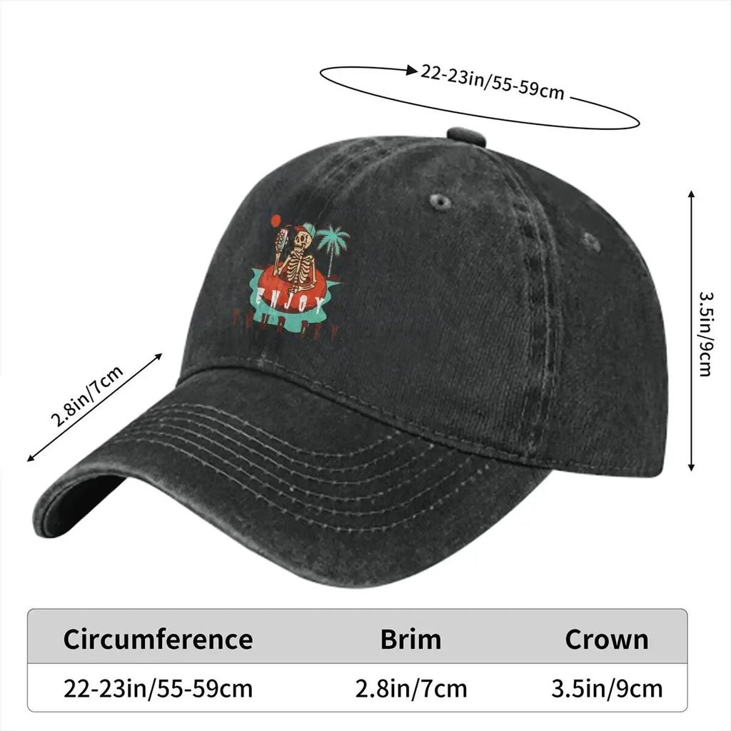 Genieße deinen Tag Klassische Baseballkappe Herrenhüte Damen Visorschutz Snapback Mexikanischer Schädel Santa Muerte Kappen