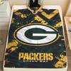 Green Bay Packers Print Flannel Blanket, High Quality Comfortable for All Seasons, Home Decor, Warmth and Comfort, Perfect for Christmas Gifts