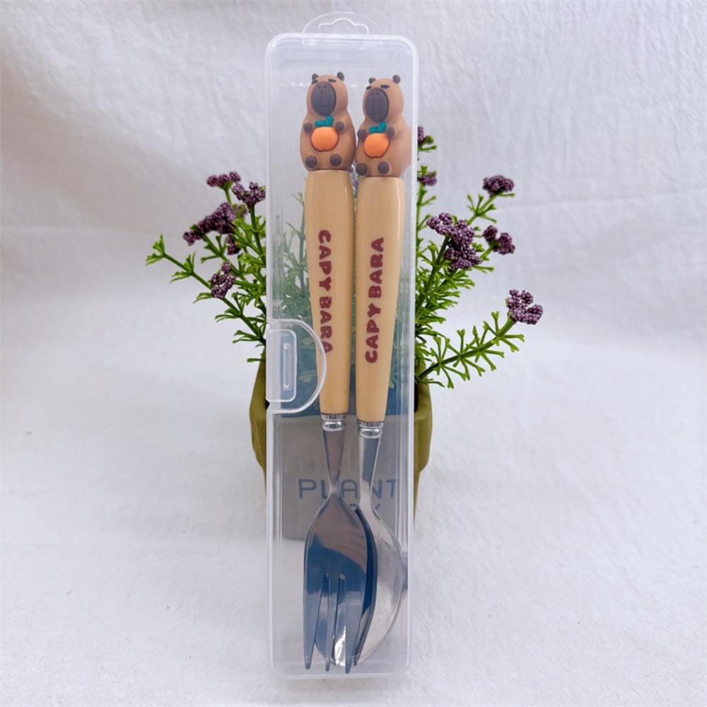 

Дорожні Портативні Набори Столового Посуду Вилка Ложка Капібара Кухонний Посуд Кухонні Аксесуари Style 1