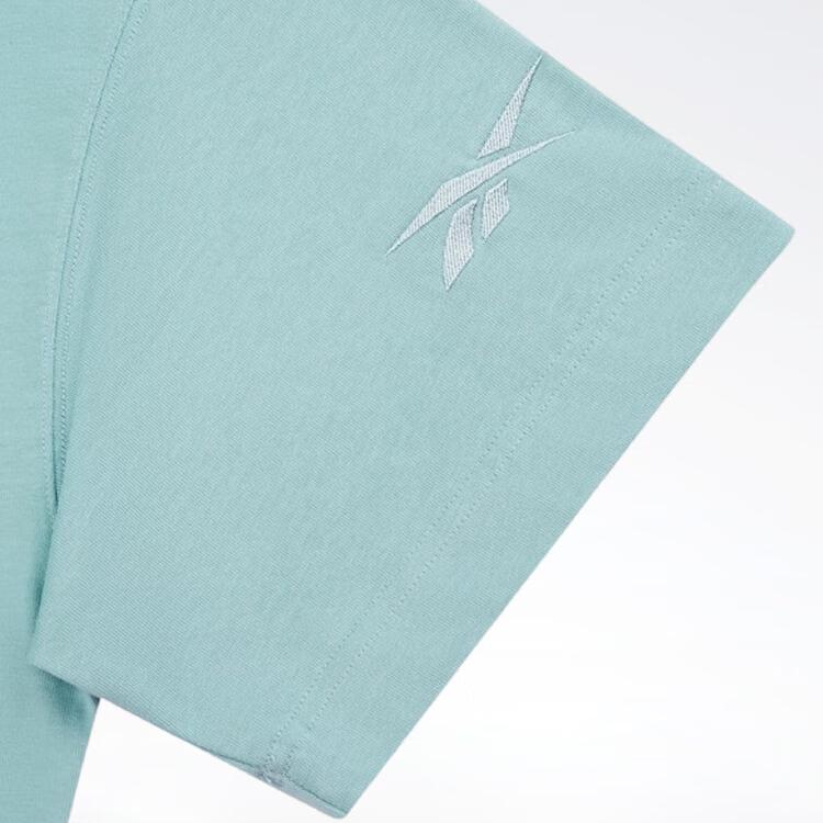 Reebok Beats Pocket Tee Solid Color Knitted Half High Neck Loose Short Sleeve T-Shirt Unisex Tops Blue 23RCS421UGB1