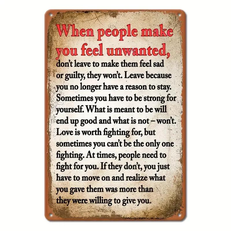 Inspirational Life Sentences Aluminium Sign,Vintage Restaurant Decoration, Cafe Bar Club Living Room  Home Wall Decor