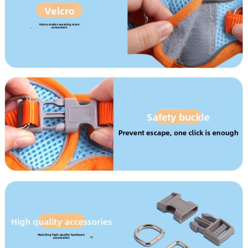 Pet Leash, Vest Breathable Dog Shoulder Strap, Reflective Dog Leash, Cat Leash