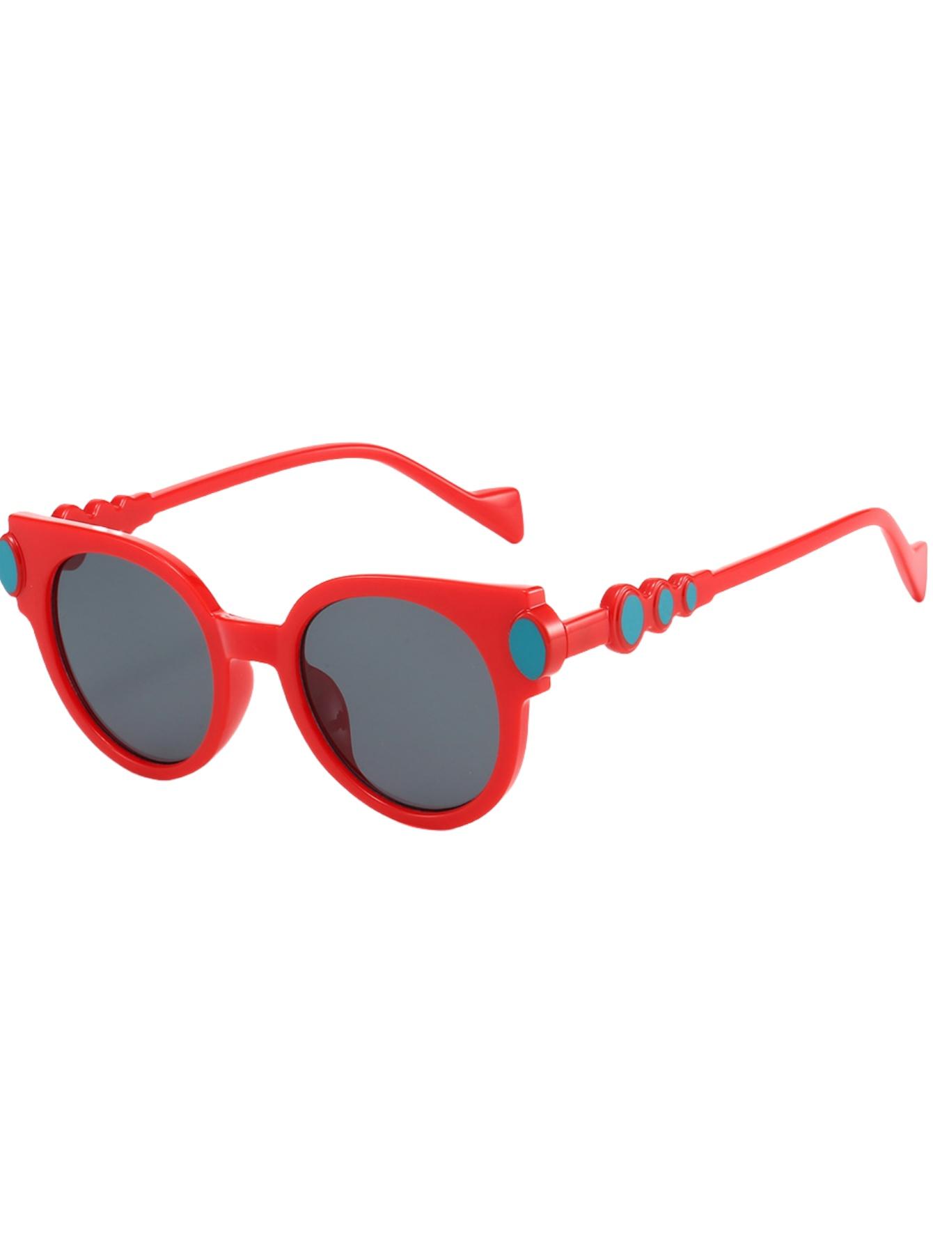 New Round Box Advanced Sunglasses Retro Fashion Trend Plain Flat Mirror Fashion Glasses