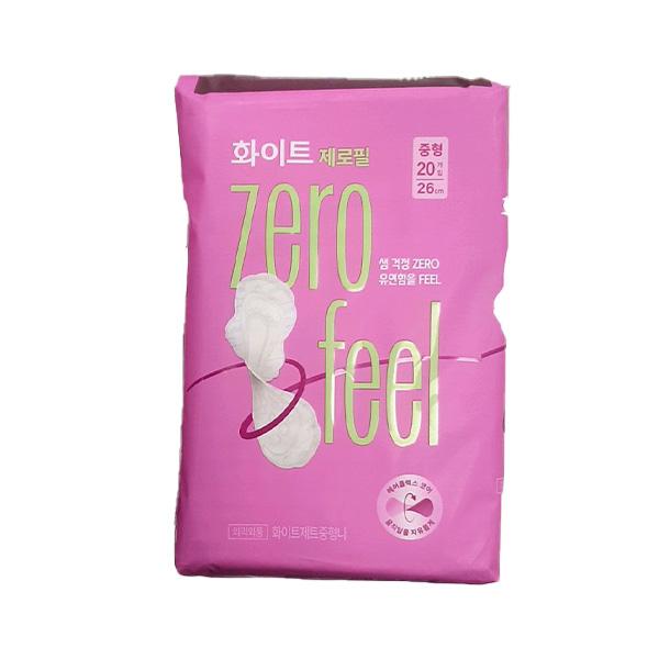 

White Zero Feel Medium Sanitary Pads 20P One thing