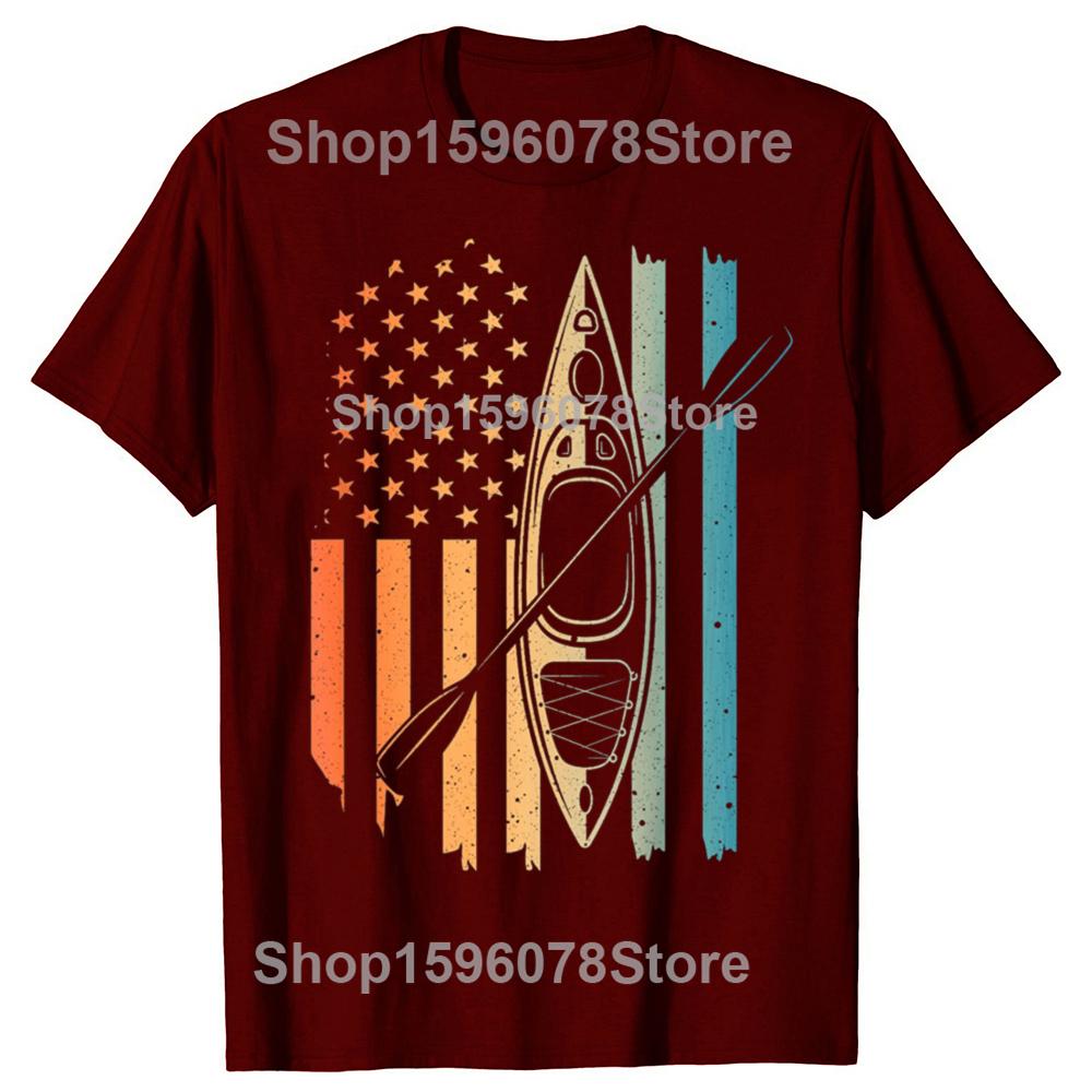 Funny Kayak Design for Men Women Kayaking Kayaker T Shirts Summer Graphic Cotton Streetwear Short Sleeve Gifts Tshirt Men