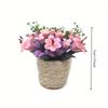 1:12 Miniature Clay Flower Mini Potted Plant Lily Flower Flowerpot Decor Bonsai Model Garden Home Ornament Furniture