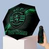 Sporting CP Manual Five Fold 8 Rib Umbrella Support Custom Text, Lightweight Travel Umbrella
