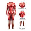 Men Muscle Tights Onesie Human Body Digital Printing Halloween Cosplay Costumes Jumpsuit for Adults Party Role Play Outfit