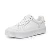 Leather Simple Solid Color Little White Shoes Women's 2025 Spring and Summer New Thick-soled Small Man Height Increase Casual Versatile Board Shoes
