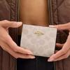 COACH Snap Wallet Coated Canvas Wallet Womens Sand