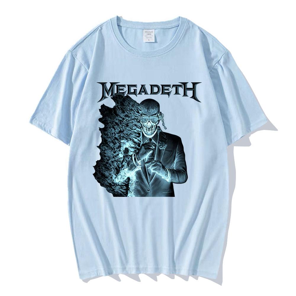 Megadeth Εκτύπωση Άλμπουμ T-shirt Ροκ Συγκρότημα Heavy Mental Unisex Streetwear T-shirts Καλοκαιρινά Βαμβακερά Λαιμόκοψη Ανδρικά/Γυναικεία T-shirts Γραφικά Merch