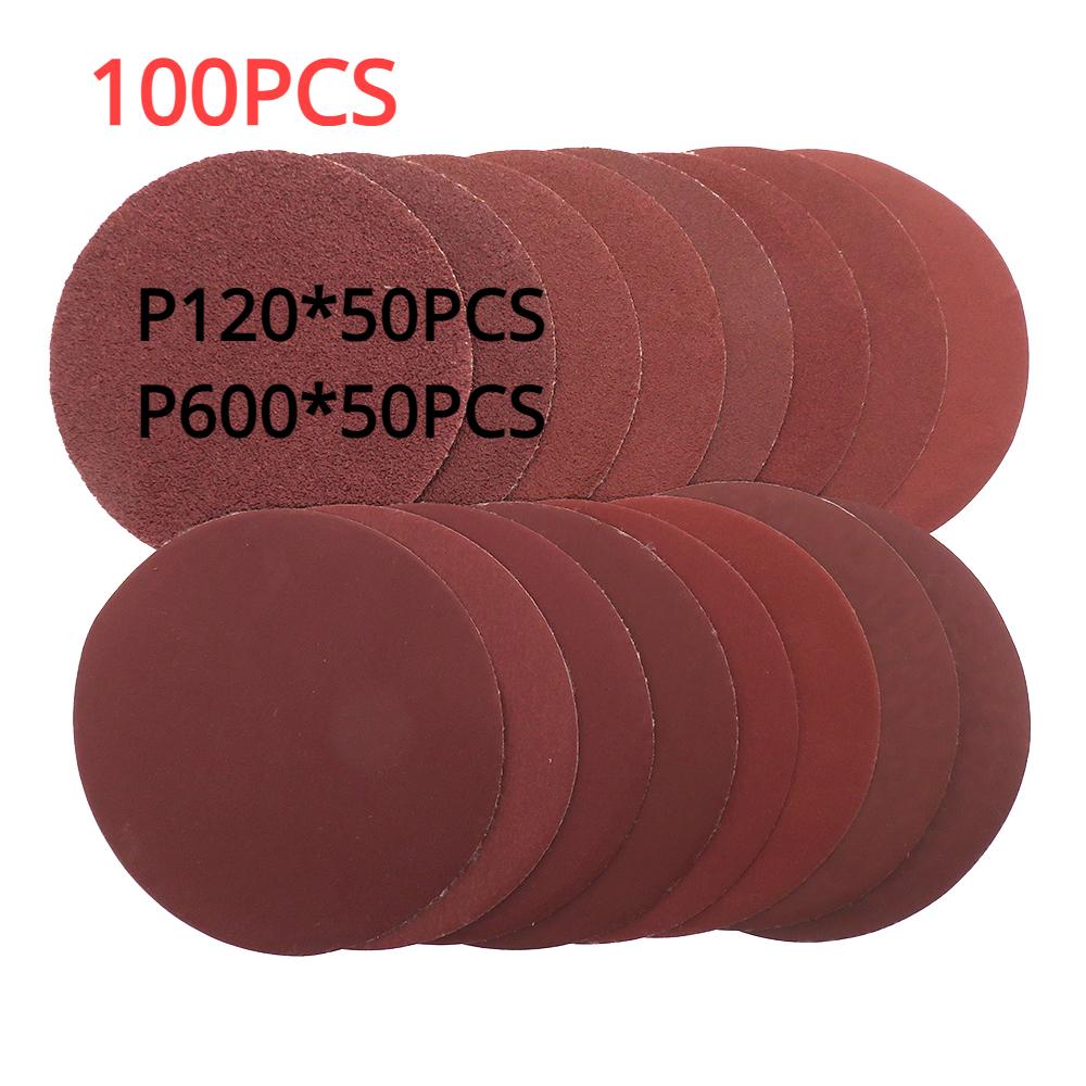 30pcs/Set 5Inch 125mm Round Hook and Loop Sandpaper Woodworking Metal Grinding Disc Abrasive Polishing Tool For Polishing