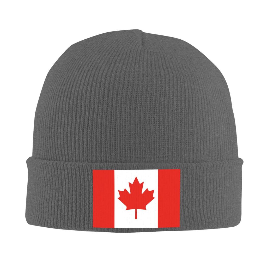 Custom Emblem of Canada Eagle Bonnet Hats Hip Hop Knit Hat for Women Unisex Warm Winter Canada Patriotic Skullies Adjustable Hat