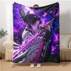 1pc Kochou Shinobu Blanket, Gift, for Men and Women, Soft Blanket, Good for Sofa Bed Couch Travel, Lightweight Flannel Blanket