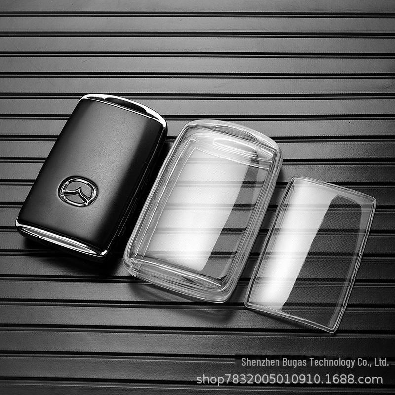 Coprichiave trasparente adatto per Mazda 3 Angkesaila, CX4, CX5, Atez, CX30, CX8 di nuova generazione, con guscio con fibbia di sicurezza.