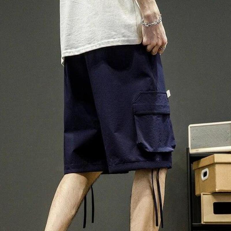 Y2K Loose Cargo Shorts Men Casual Loose Sports Short Pants Men Korean Fashion Overalls Shorts Mens Streetwear Multi-Pocket