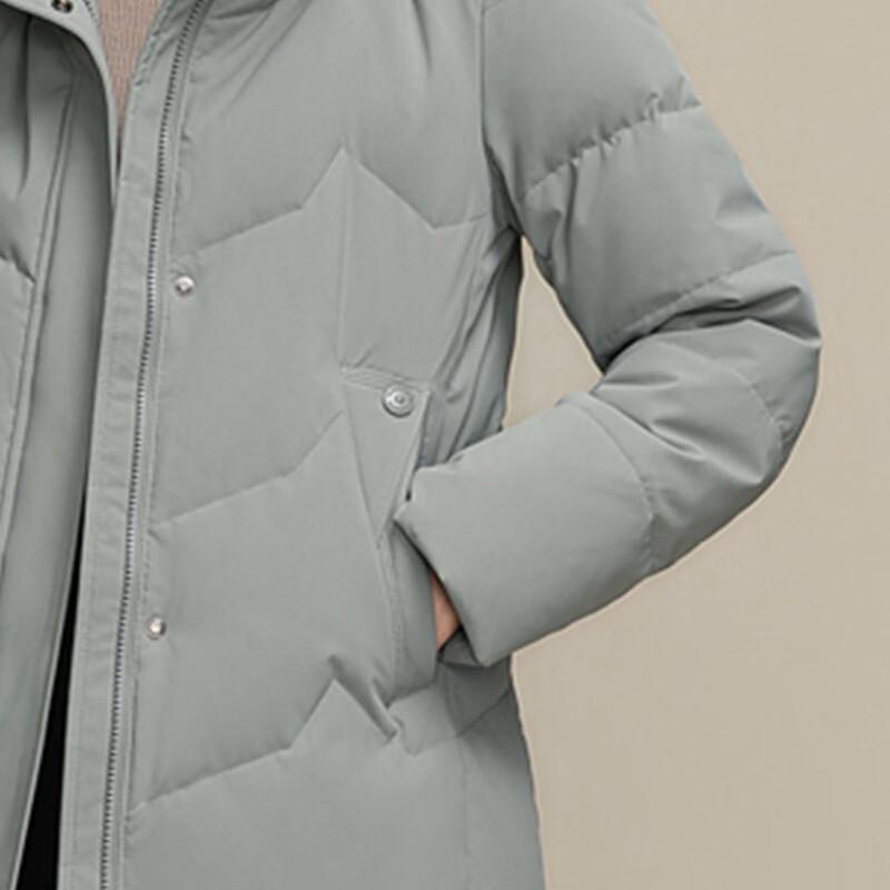 XueZhongFei Women's Mid-Length Winter Down Coat with Removable Hood