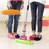 1 Pair Mop Slippers Shoes Brushing Foot Socks Floor Cleaner Bathroom Office Kitchen Supplies Random Color Deft Design