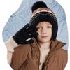Children's Cap Gloves Ball Color Diamond Knitted Wool Cap Boys Girls Baby Velvet Warm Ear Protection Cap