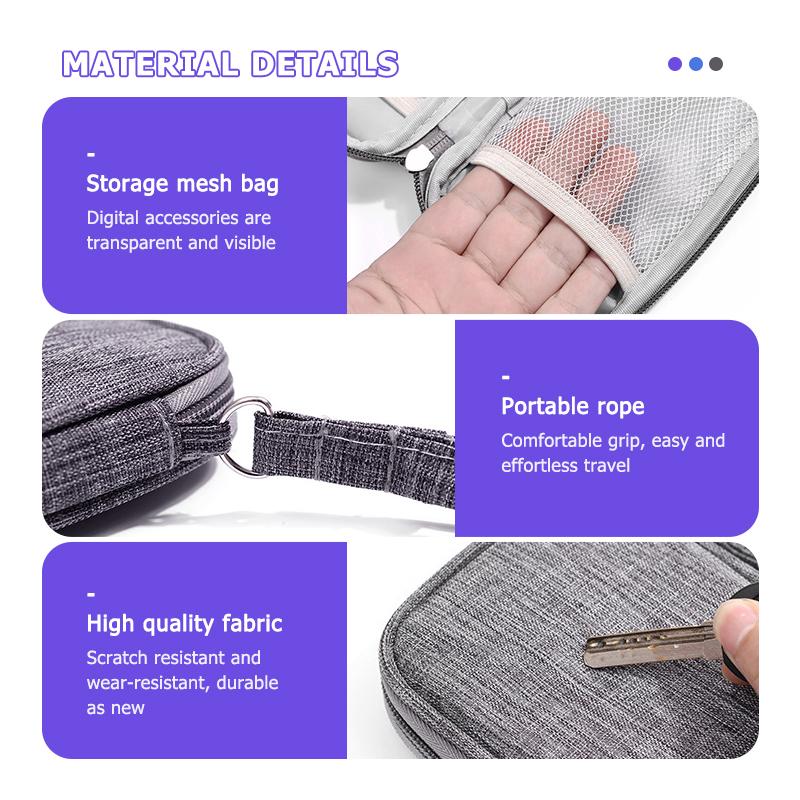 Car Charger Data Cable USB Bag Headphones Travel Storage Bag For Alfa Romeo 159 Giulietta 156 147 Giulia Mito GT Stelvio Spider