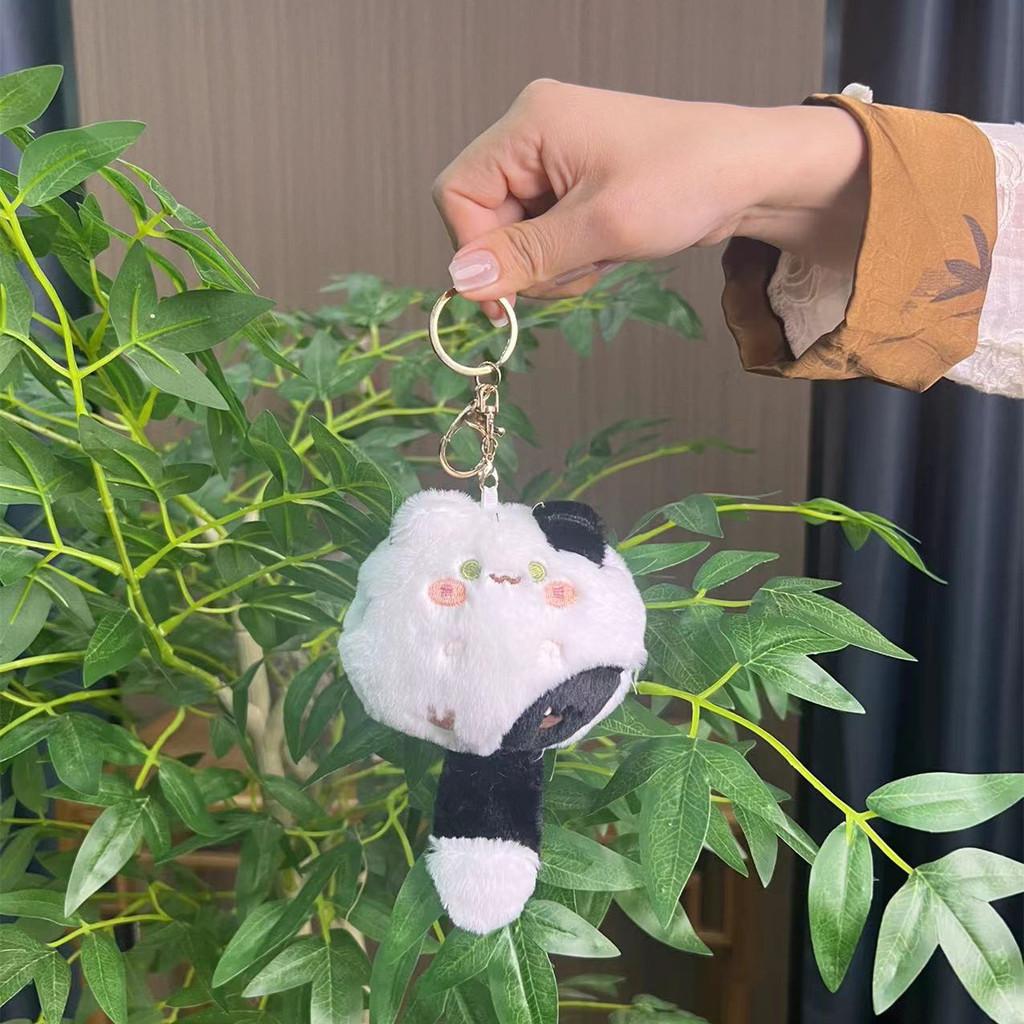 Cute Cartoon Cat Plush Doll With Soft Fur And Colorful Chains Decoration For