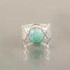Natural Amazonite Gemstone Handmade 925 Sterling Silver Jewelry Beautiful Ring RR-1-23