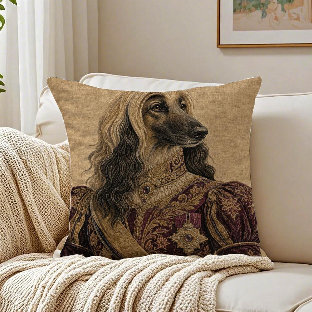 Belgian Labrador Whimsical Dog Pillow Case Breathable Organic Short Plush Cushion Covers Wrinkle-Resistant Soft Durable