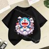 Doraemons Series Boys Girls Short Sleeve Top Summer Hot Cartoon T-shirt Cute Kids Base Clothes O-neck Funny Birthday Gift