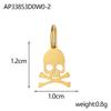 CARLIDANA Halloween Fun Party Accessories Charm Stainless Steel Pumpkin Skull Ghost Gold Plated Hat Titanium Steel Pendant