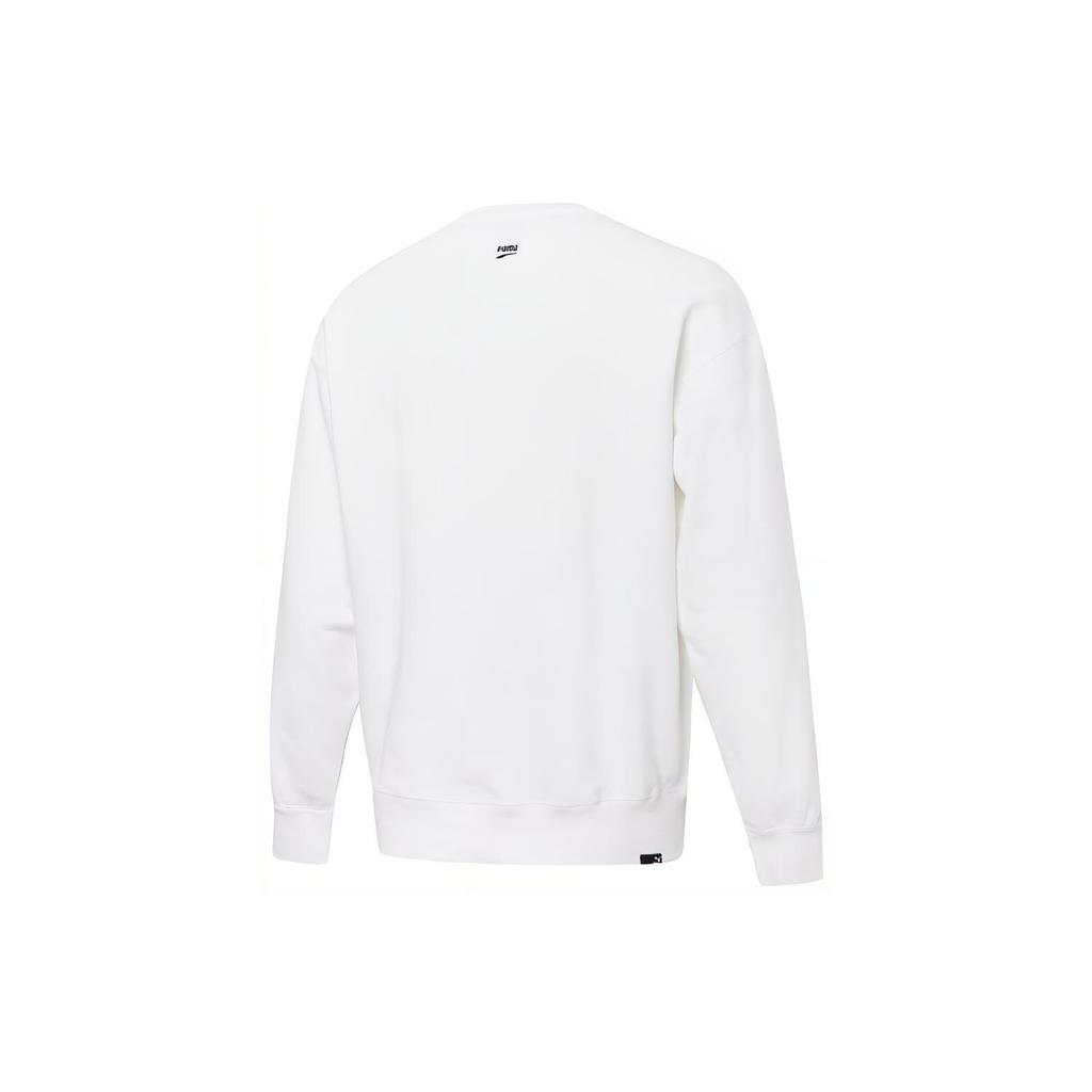 Puma Sweatshirts Men's White Crew Neck Moderate Regular 533677-02